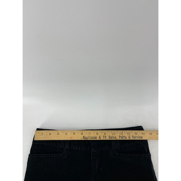 Banana Republic Women's Martin Fit Flared Black Velour Corduroy Pants Size 25 - Picture 11 of 14